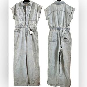 Rip Curl Denim Jumpsuit Size MEDIUM The Search Boilersuit Mechanic Wear Grunge